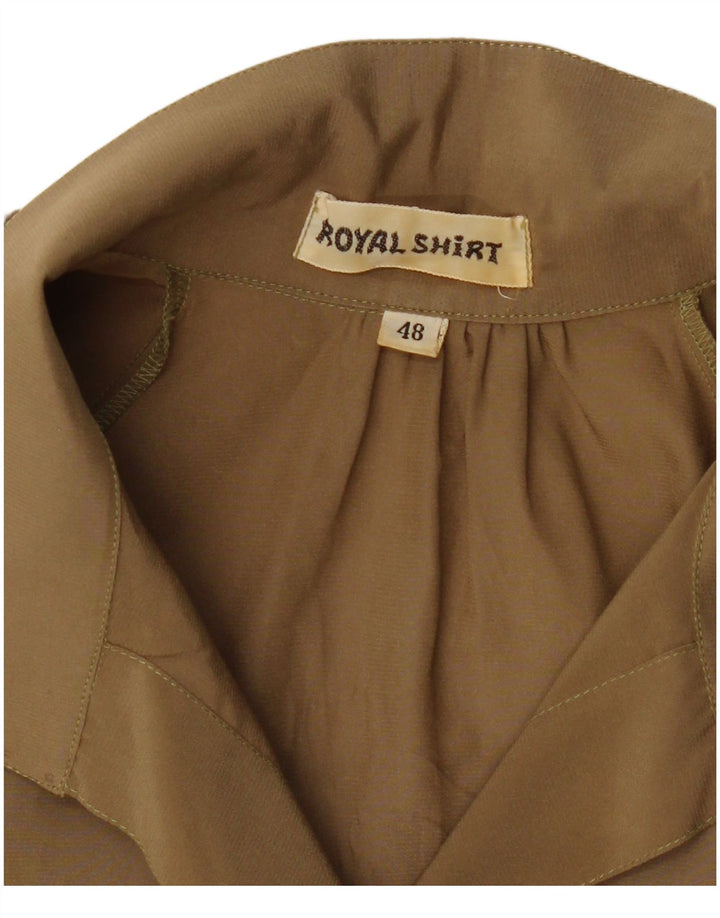 Damska bluzka koszulowa w stylu vintage IT 48 XL Khaki