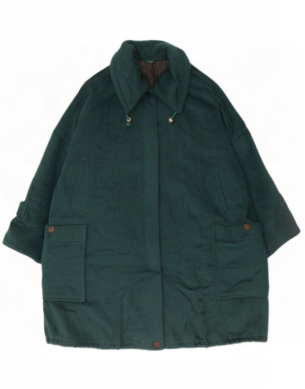 Damski płaszcz oversize Sportmax UK 12, średnia zielona wełna