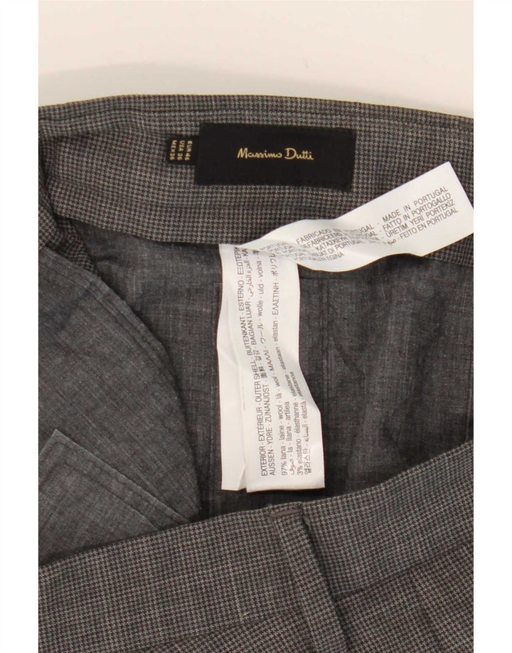 Spodnie męskie Massimo Dutti EU 46 XL W36 L33 Szare pepitkę