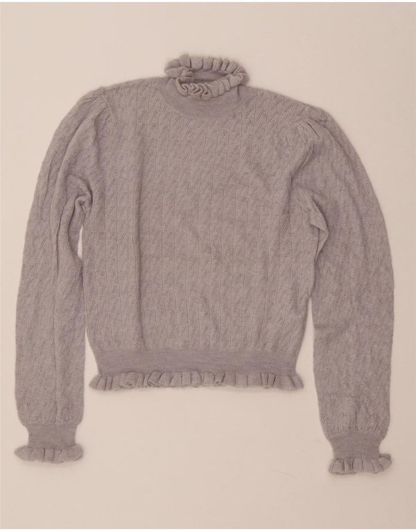 Damski sweter z golfem ZARA UK 14, duży, fioletowy nylon