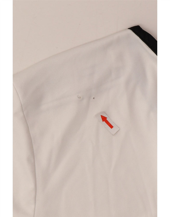 Męska koszulka Adidas Aeroready Top, średni biały poliester z blokami kolorów