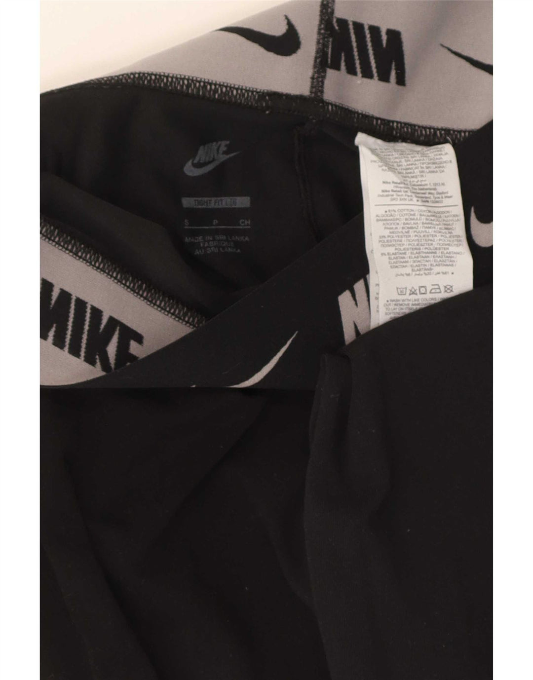 Damskie legginsy Nike Tight Fit UK 8, małe, czarne, bawełniane