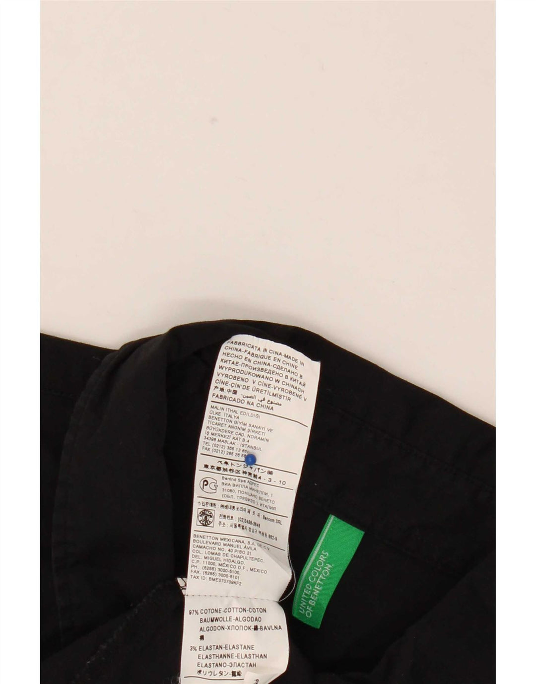 Damska koszula pulowerowa Benetton UK 18 XL, czarna bawełna
