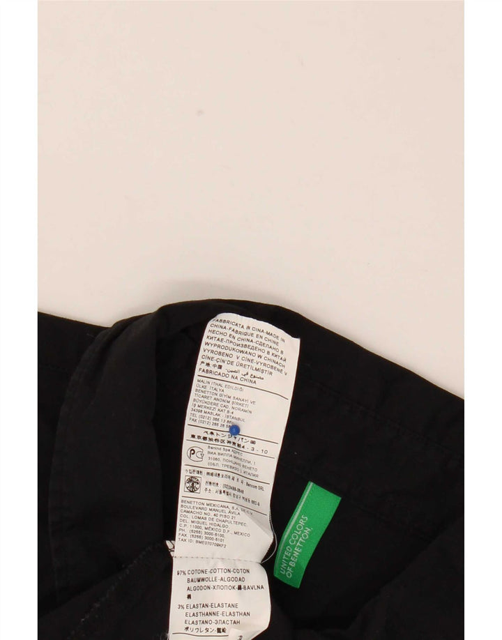 Damska koszula pulowerowa Benetton UK 18 XL, czarna bawełna