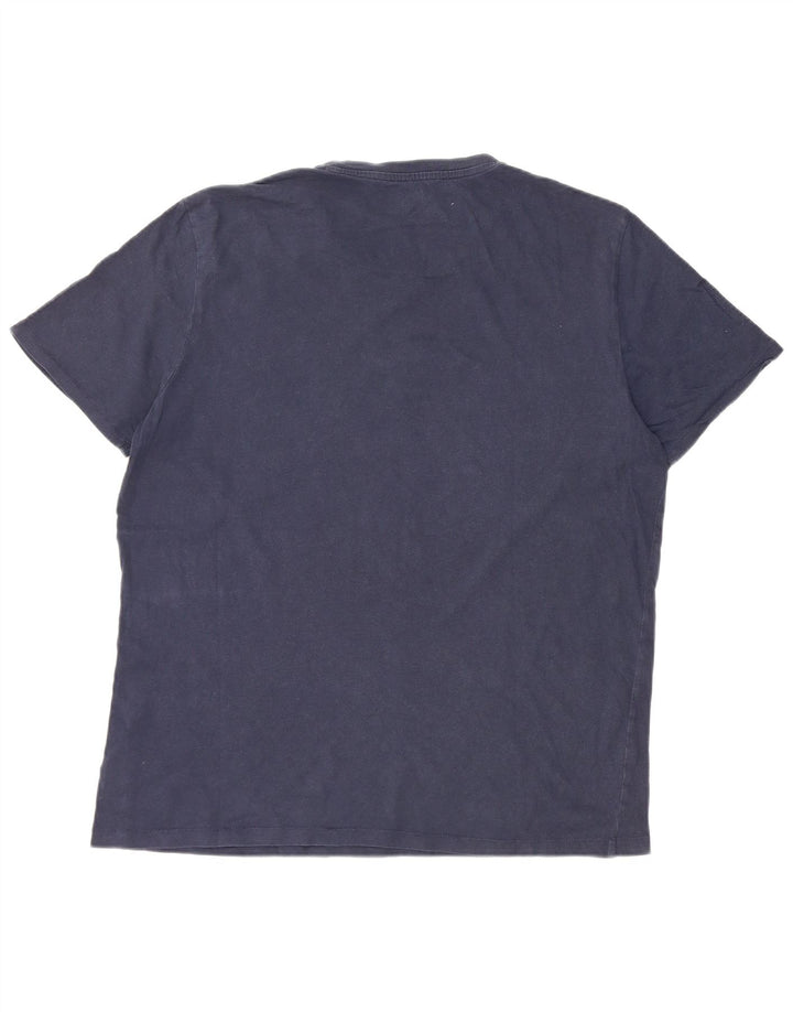 T-shirt męski Wrangler, duży, bawełniany, granatowy