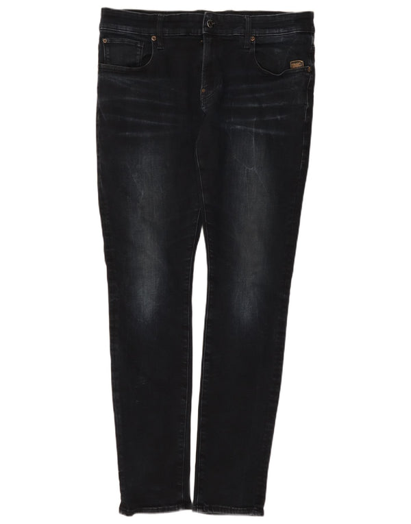 Męskie jeansy G-Star Revend Super Slim W36 L32 Granatowa bawełna