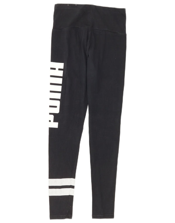 Damskie legginsy Puma Graphic UK 8 Small, granatowe, bawełniane