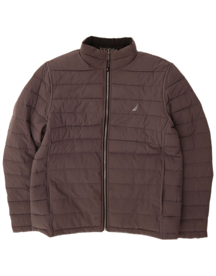 Męska dwustronna ocieplana kurtka NAUTICA UK 40, duża, czarna, poliestrowa