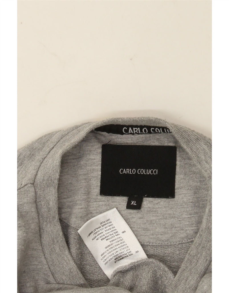 CARLO COLUCCI Mens Graphic Sweatshirt Jumper XL Grey Cotton Vintage Carlo Colucci and Second-Hand Carlo Colucci from Messina Hembry 
