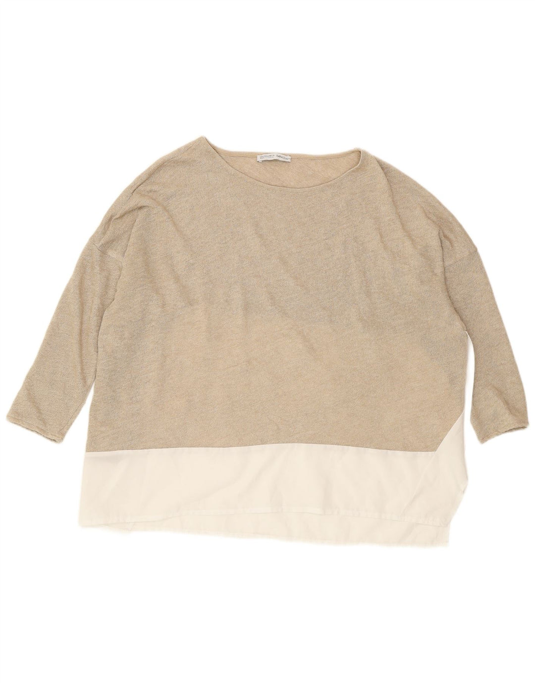 Damska bluzka oversize Zara Top UK 10 Small Gold Colorblock