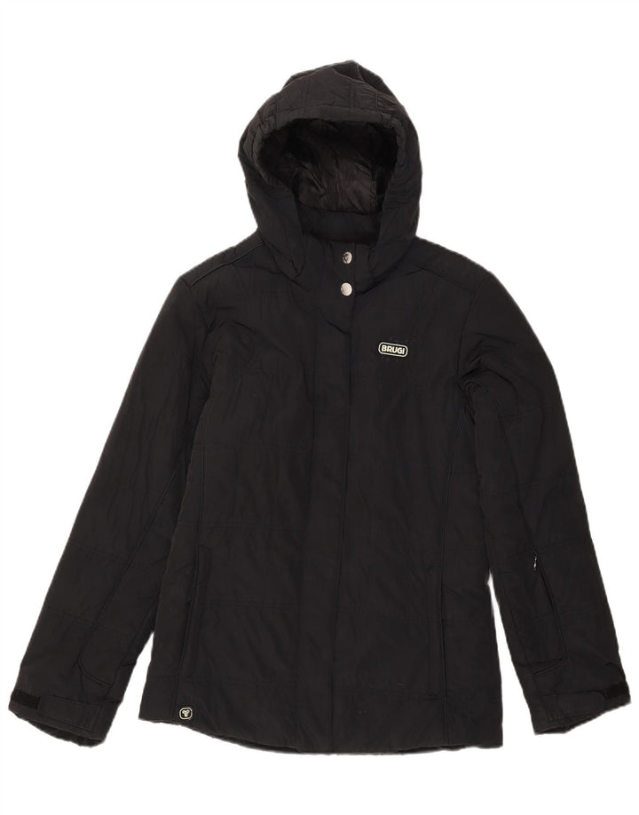 BRUGI Dziewczęca ocieplana kurtka z kapturem, 12-13 lat, czarna