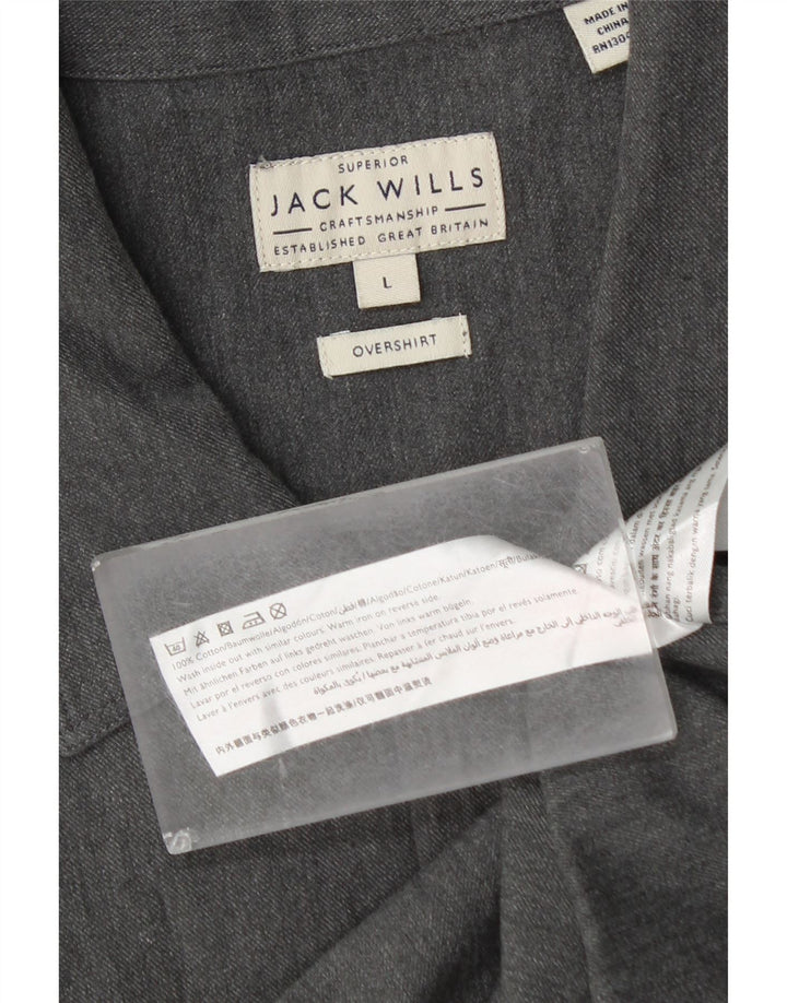 Męska koszula wierzchnia Jack Wills, duża, szara, bawełniana