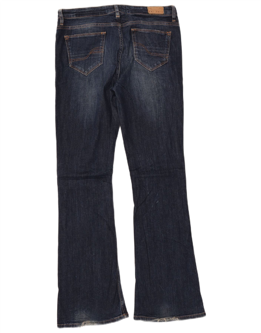 Damskie jeansy Bootcut Fat Face US 12, duże W32 L32, niebieska bawełna
