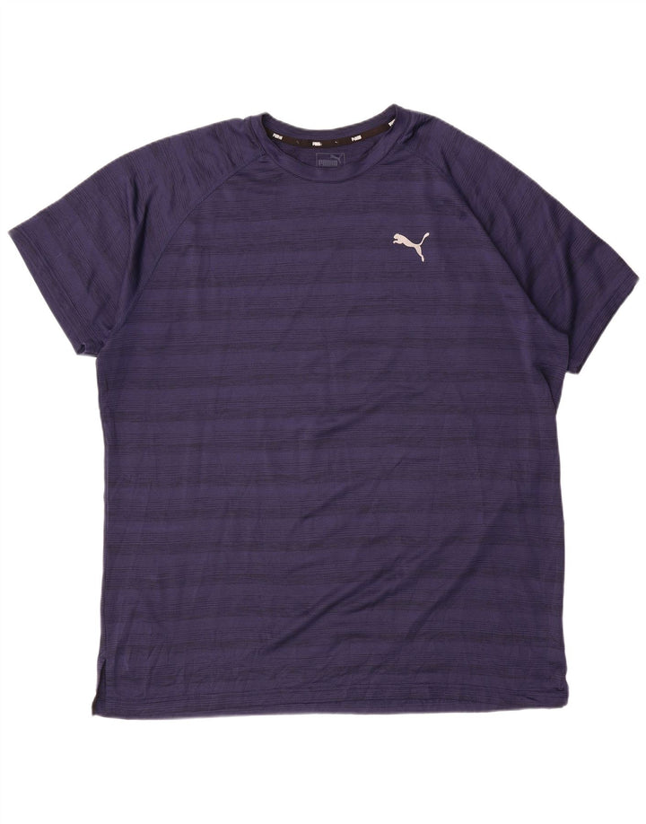Męski t-shirt PUMA Top 2XL w granatowe paski