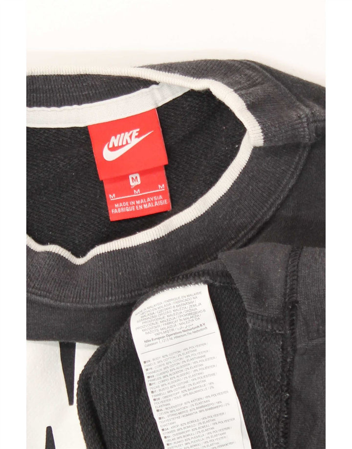 Damski sweter oversize Nike UK 14, średni czarny, bawełniany