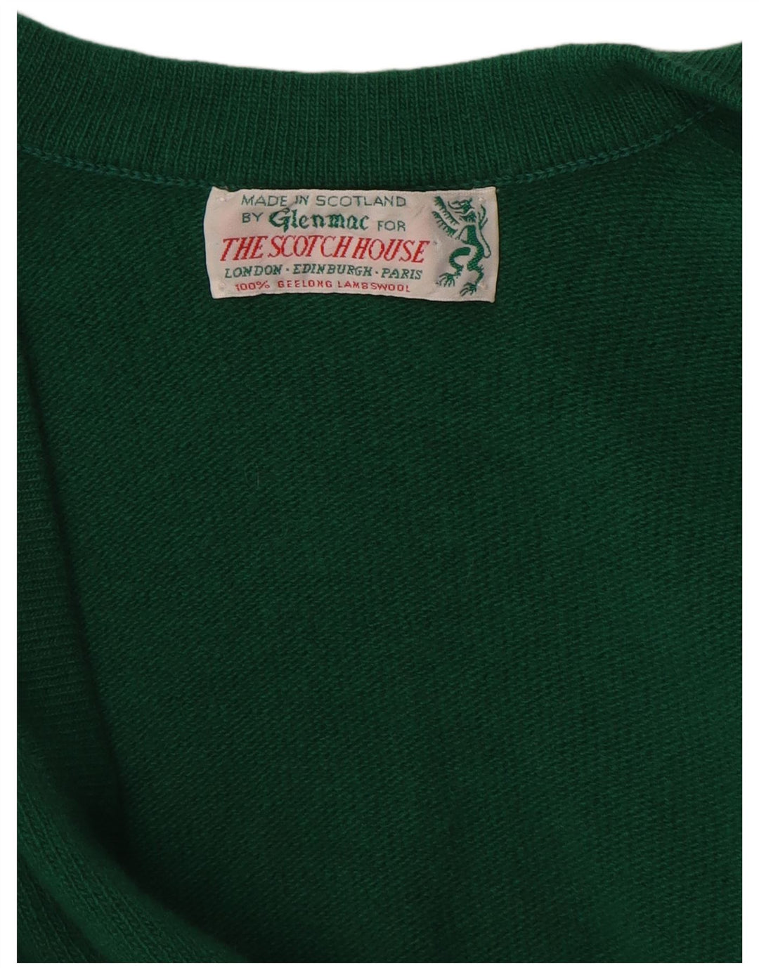 Sweter damski Glenmac UK 16, duży, zielony, z owczej wełny