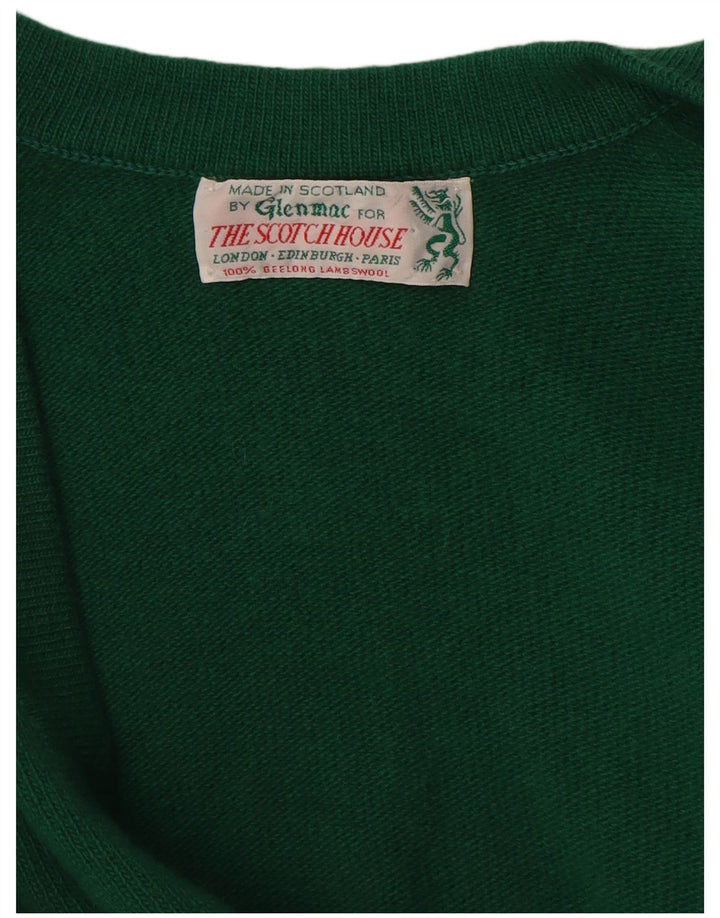 Sweter damski Glenmac UK 16, duży, zielony, z owczej wełny