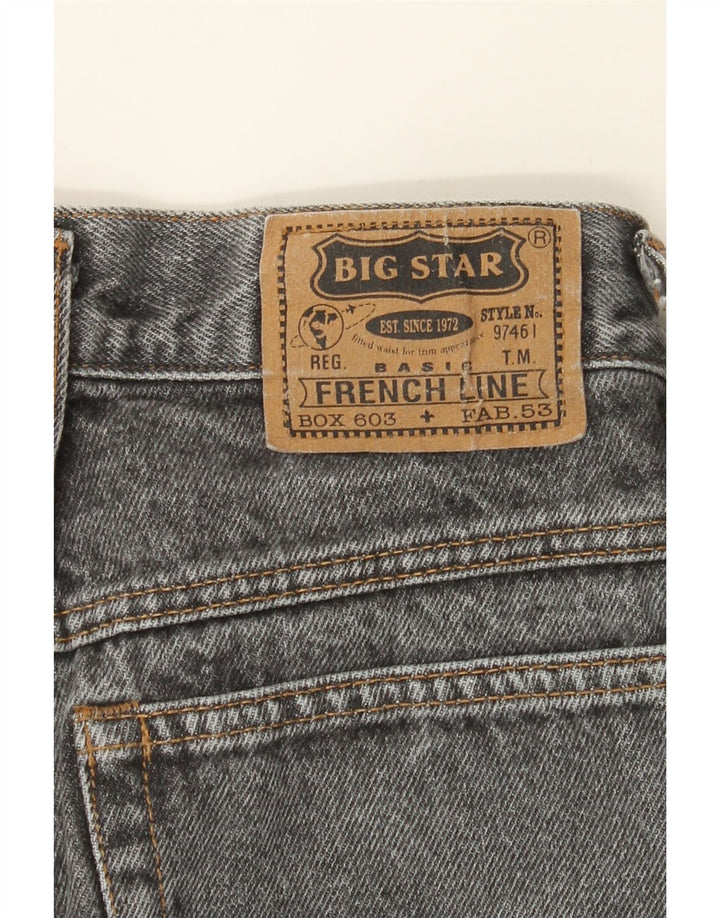BIG STAR Womens High Rise Tapered Jeans W26 L30 Grey Vintage Big Star and Second-Hand Big Star from Messina Hembry 