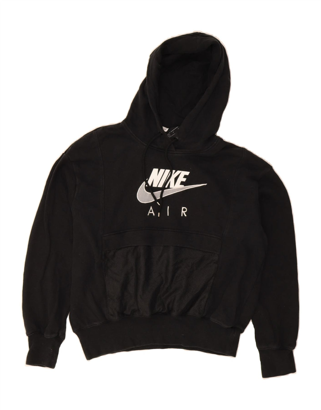 NIKE Mens Graphic Hoodie Jumper Small Black Cotton Vintage Nike and Second-Hand Nike from Messina Hembry 