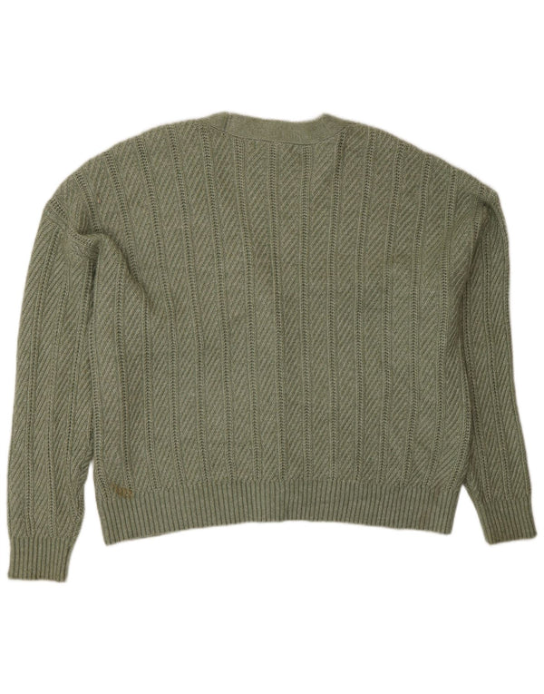 Marks & Spencer Damski sweter kardigan UK 18 XL Zielony poliester