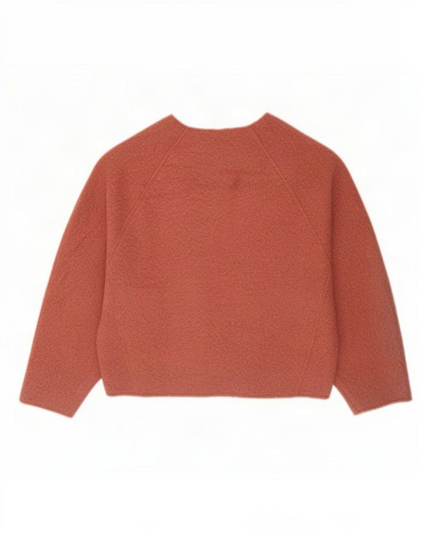Damski sweter oversize z dekoltem w łódkę Zara UK 10, mały, różowy