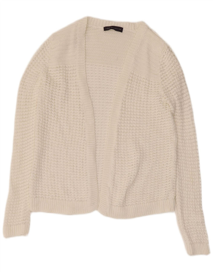Marks & Spencer Damski sweter rozpinany UK 8, mały, biały