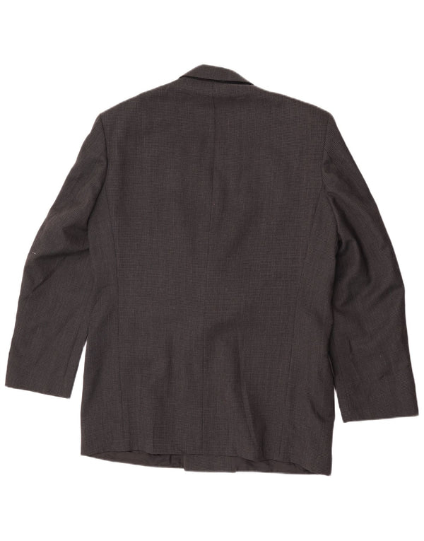 Marks & Spencer Mens Double Breasted Blazer Jacket UK 38 Medium Grey