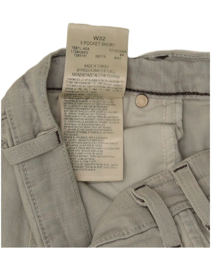 Męskie krótkie spodenki jeansowe Lee z 5 kieszeniami W32, średnioszare, bawełniane