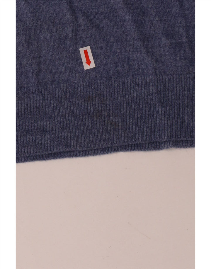 MARKS & SPENCER Męski sweter z dekoltem w kształcie litery V w kolorze niebieskim, XL, niebieski, klasyczny