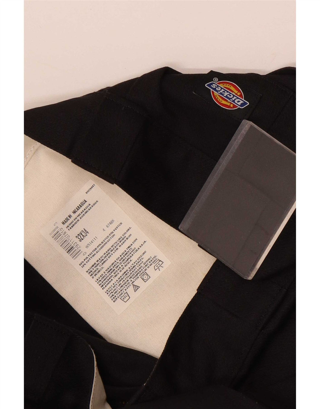 Męskie proste spodnie chino Dickies W32 L34 Czarny poliester