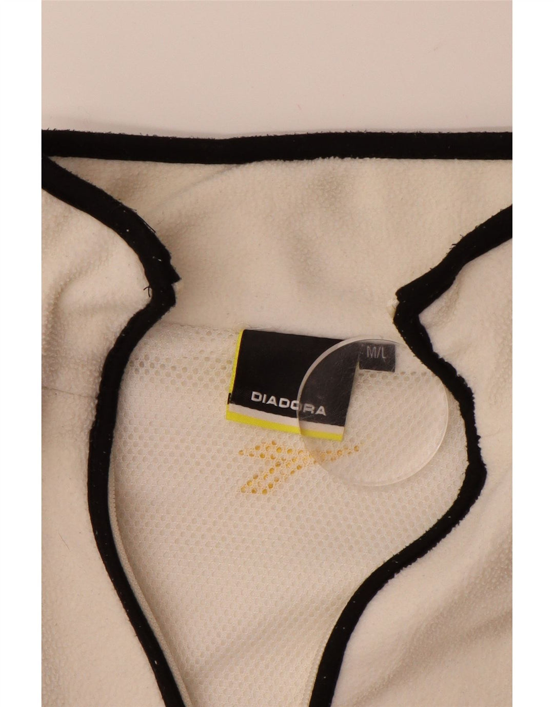 DIADORA Womens Fleece Jacket UK 14 Medium White Polyester