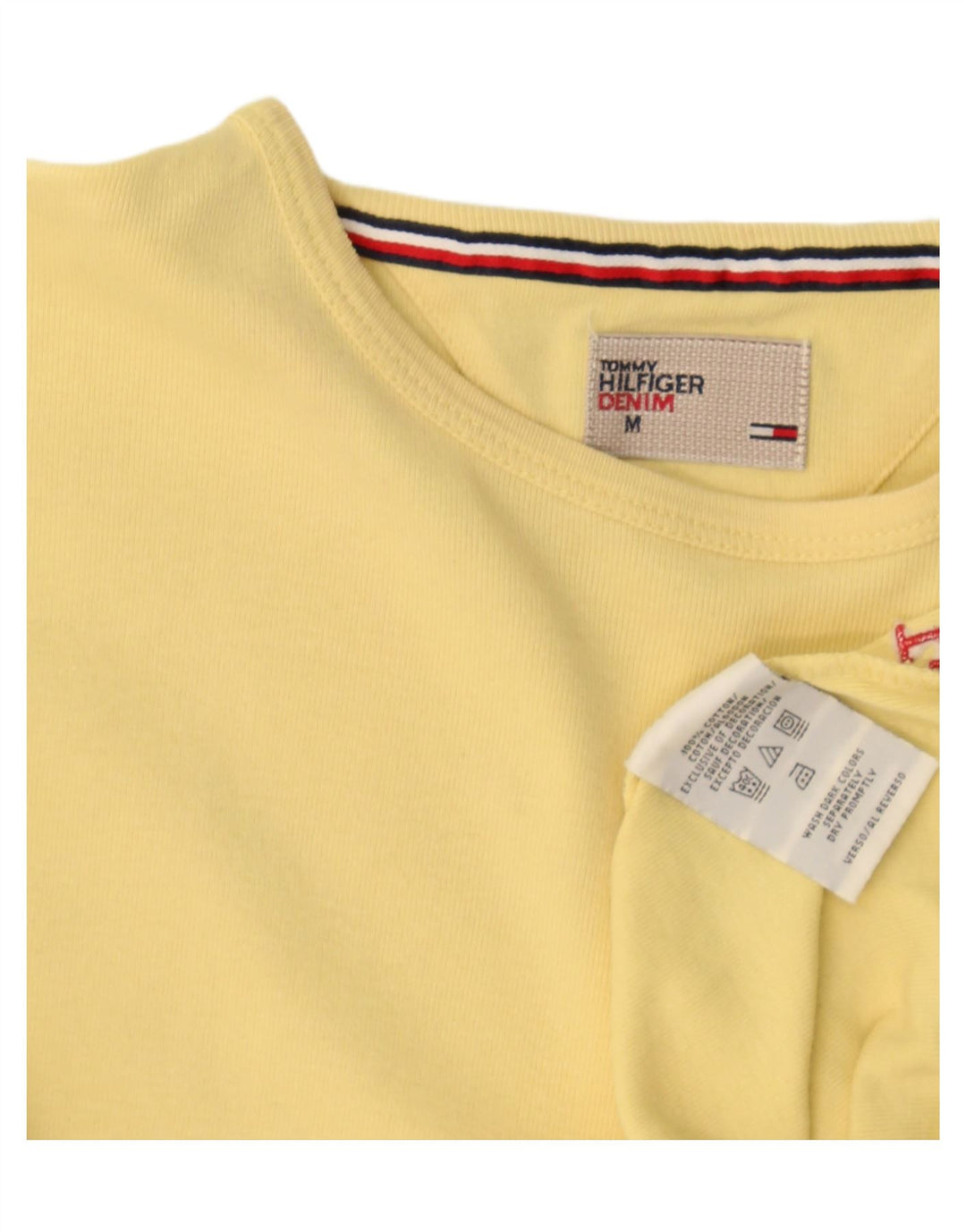T-shirt męski Tommy Hilfiger, średni żółty bawełniany