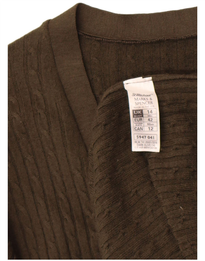 Marks & Spencer Damski sweter St. Michael Cardigan UK 14, duży khaki