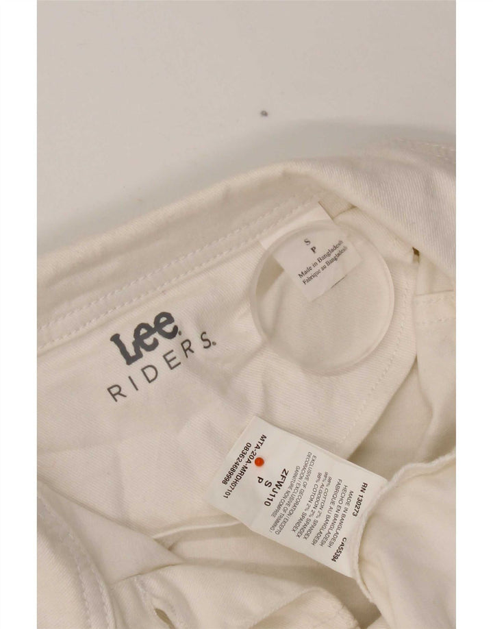 Damska kurtka jeansowa Lee Riders UK 10, mała, biała, bawełniana
