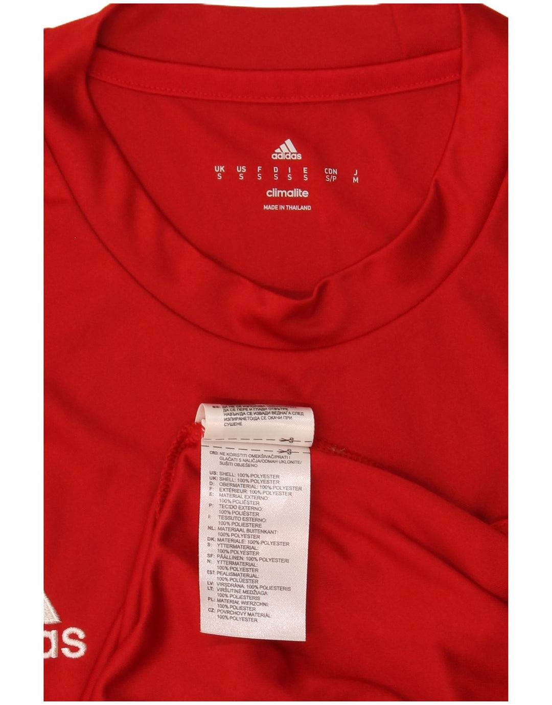 Adidas Męski T-shirt Climalite Top Mały Czerwony Poliester