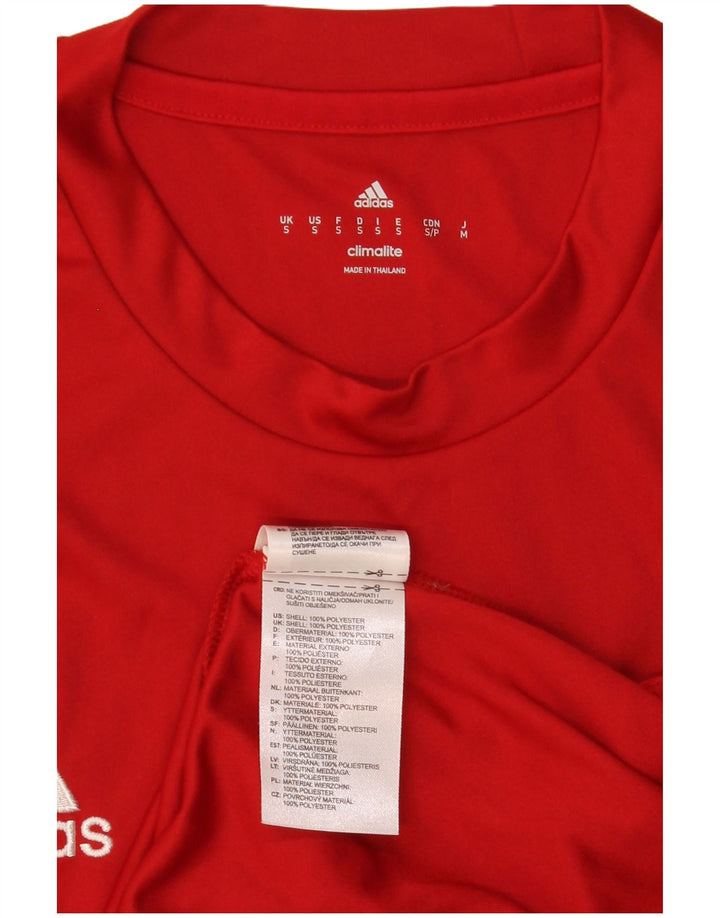 Adidas Męski T-shirt Climalite Top Mały Czerwony Poliester