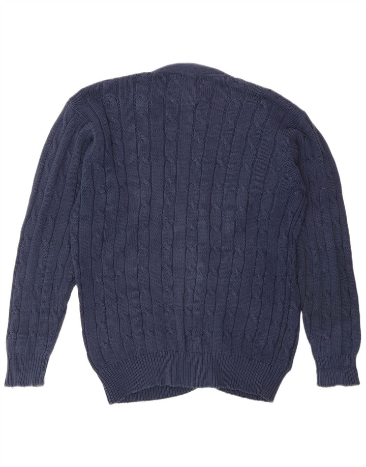 Męski sweter Kappa, średni granatowy, bawełniany