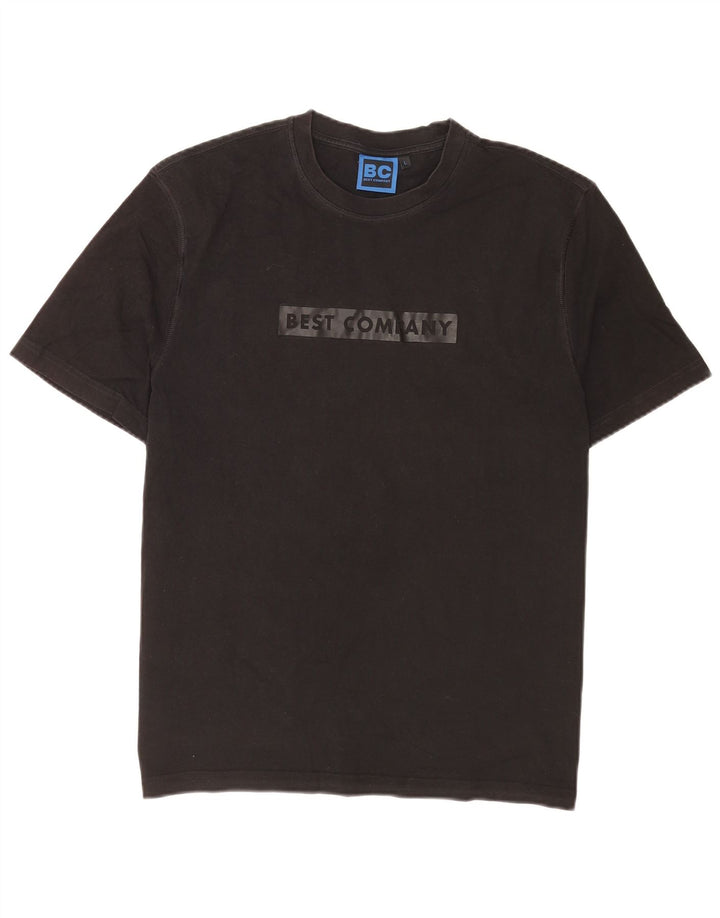 Męski T-shirt z grafiką Best Company, duży, czarny