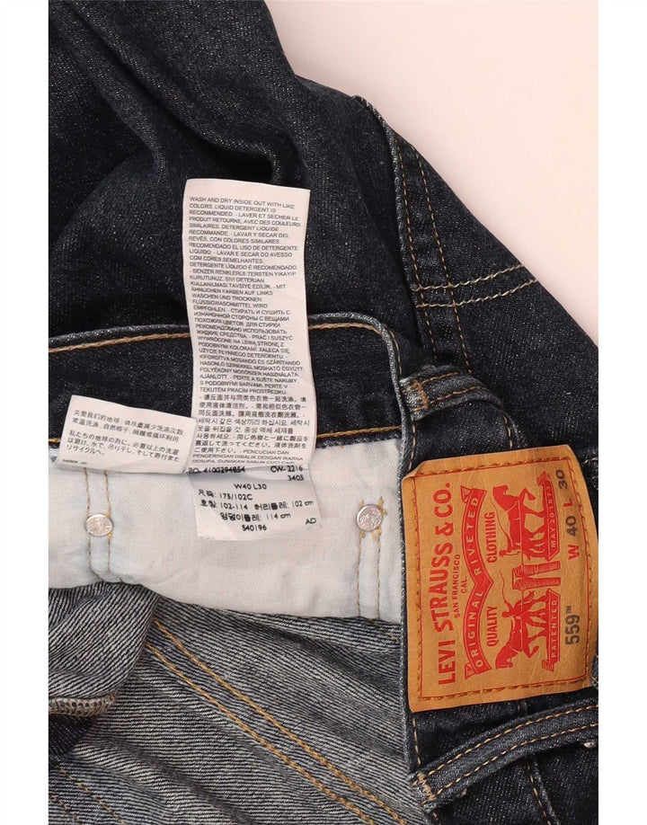 Męskie dżinsy Levi's 559 Straight W40 L30 Granatowa bawełna