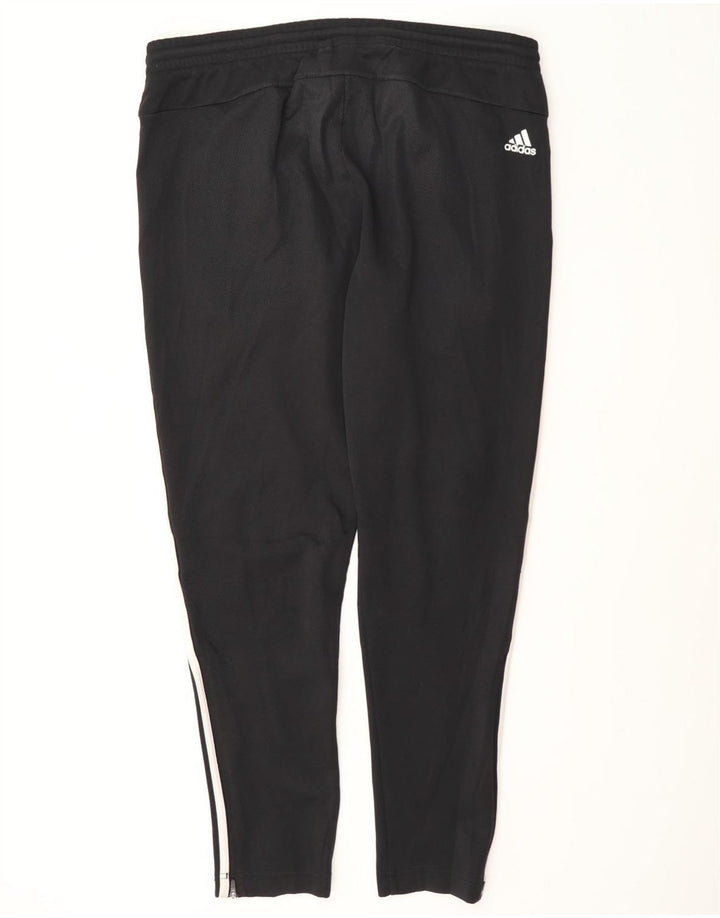 Męskie spodnie dresowe Adidas, duże, czarne, poliestrowe
