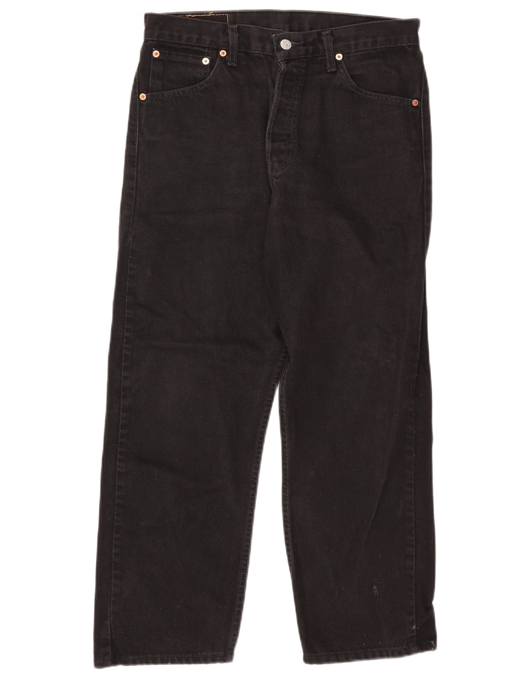 Levi's Mens 522 Straight Jeans W32 L25 Black Cotton