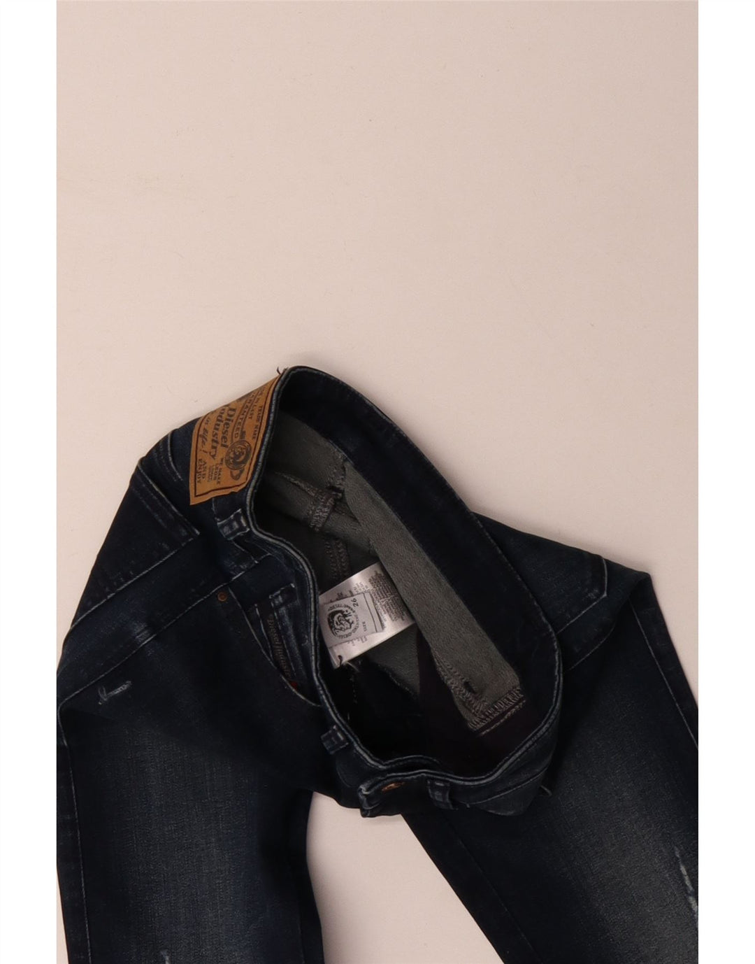 DIESEL Damskie jeansy skinny w trudnej sytuacji W26 L29 Niebieskie bawełniane