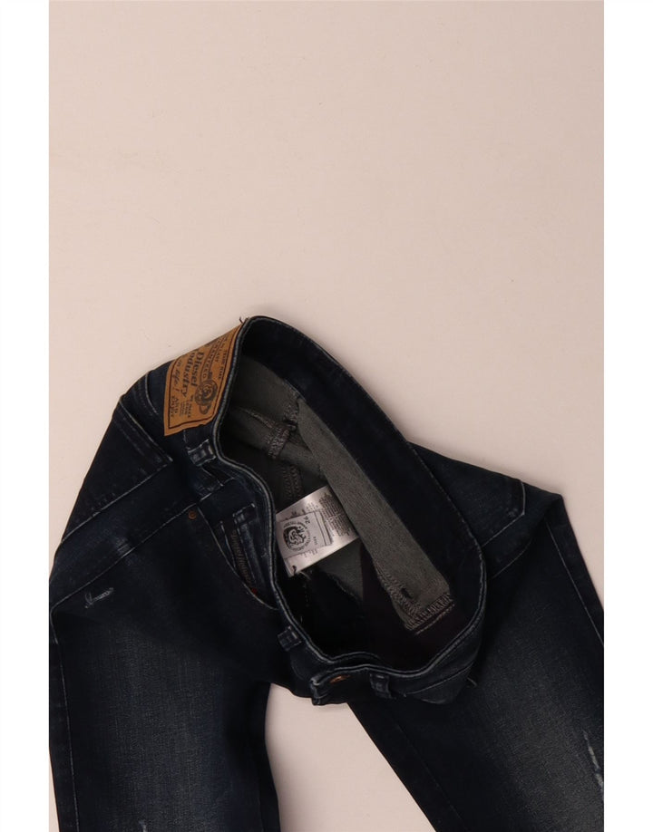 DIESEL Damskie jeansy skinny w trudnej sytuacji W26 L29 Niebieskie bawełniane