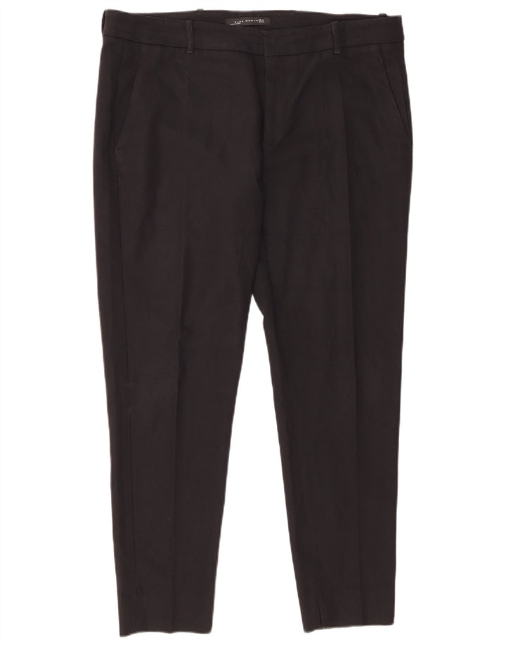 Spodnie damskie Zara Slim Chino XL W32 L28 Czarny poliester