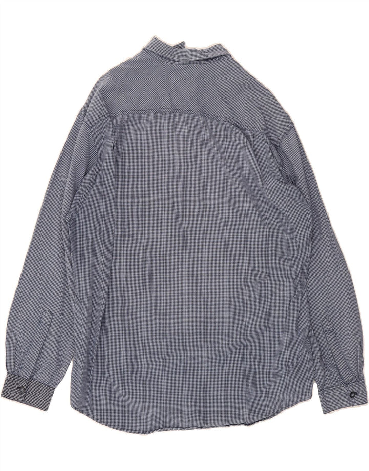 S.OLIVER Mens Shirt XL Navy Blue Check Cotton Vintage S.Oliver and Second-Hand S.Oliver from Messina Hembry 