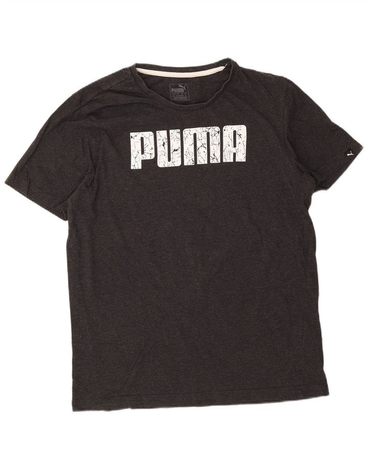 Męska koszulka z grafiką Puma, średnia szara bawełna