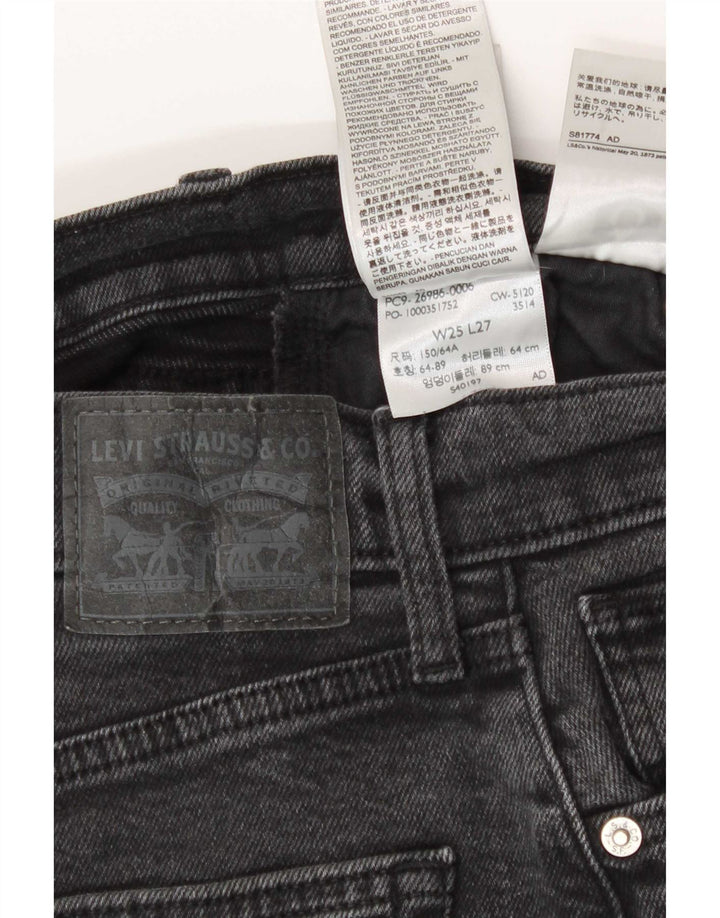 Damskie zwężane dżinsy Levi's W25 L27 Szara bawełna