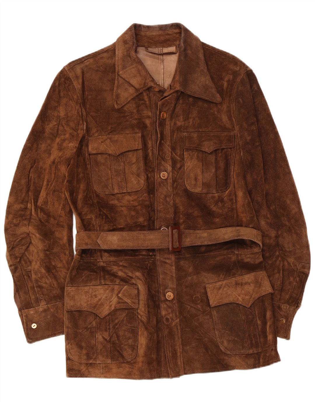 Vintage męska zamszowa kurtka UK 36 Small Brown