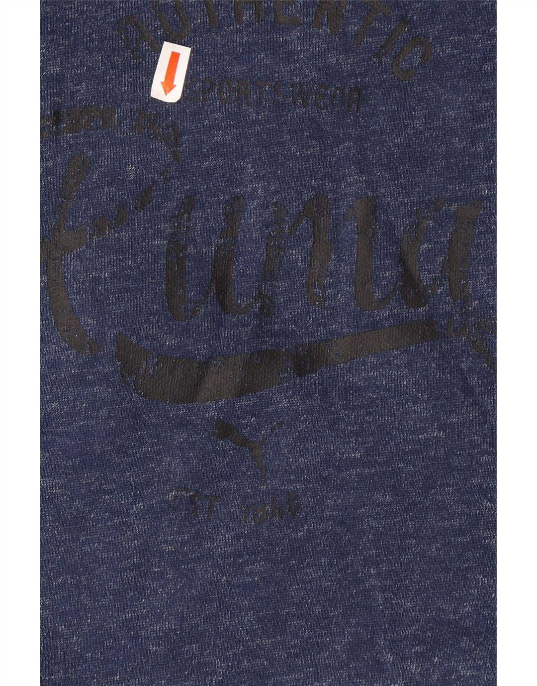 Damski sweter oversize z kapturem PUMA UK 12, średni granatowy nakrapiany