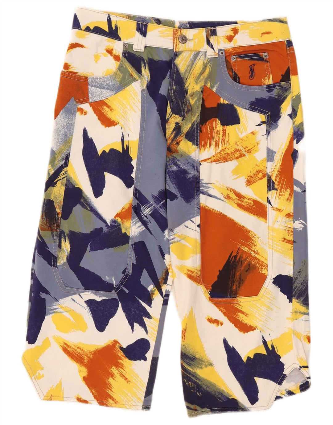 Damskie bermudy Jeckerson W33 Średnio wielobarwna bawełna typu Tie Dye
